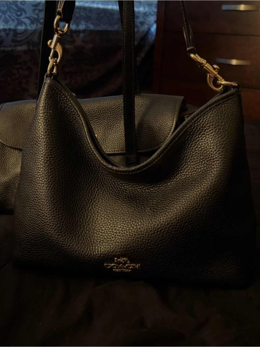 Coach Black Pebbled Leather Hobo Bag + Bridget coach DEAL!! GET BOTH FOR $355
